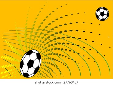 football with halftone background
