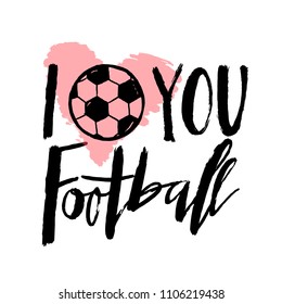 Football hand drawn lettering and flying ball with splashes for a football cup 2018, soccer championship,. For card, poster, banner, flyer, logo, icon.