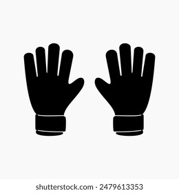 football hand glove icon isolated on white. hand in glove icon. soccer glove icon.