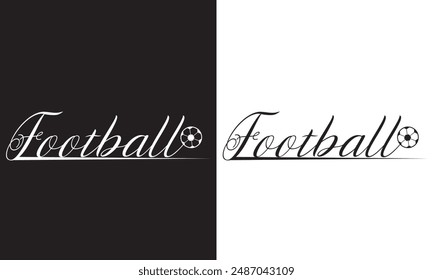 Football. Handwritten vector lettering design. Vector calligraphy illustration isolated. Typography for banners, badges, postcard, t-shirt, prints, posters. isolated on white background. EPS 10