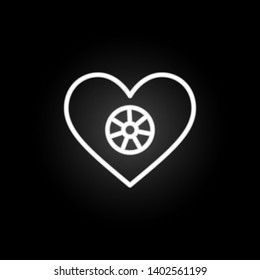 football heart  neon icon. Elements of Heartbeat set. Simple icon for websites, web design, mobile app, info graphics