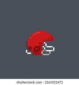 football helm in pixel art style