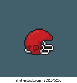 football helm in pixel style