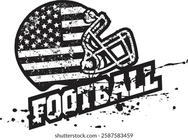 Football, Helmat, Team, Sports, Football Team, Championship, American Football, Player, Teammates Name, Badge, Vector, Silhouette, Logo, grunge, American Flag