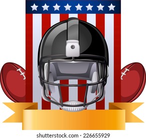 Football helmet american flag