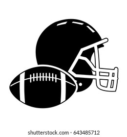 Football Helmet Ball Sport Equipment Image Stock Vector (Royalty Free ...