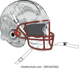 Football helmet. casco de fútbol americano. Vector American football