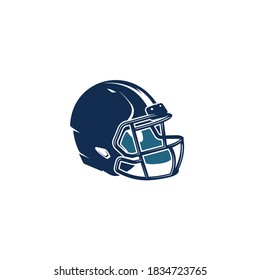 football helmet graphic design flat vector template