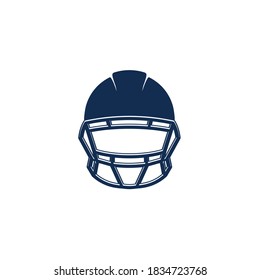 Football Helmet Graphic Design Flat Vector Template