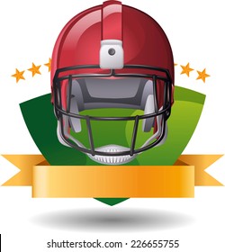 football Helmet green emblem