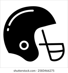 Football Helmet Icon Element For Design