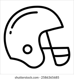 Football Helmet Icon Element For Design