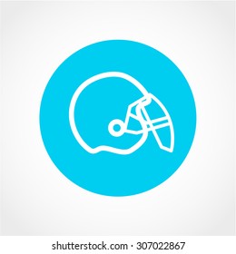 Football helmet Icon Isolated on White Background