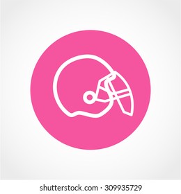 Football helmet Icon Isolated on White Background