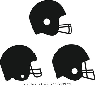 Football Helmet Icon On White Background Stock Vector (Royalty Free ...