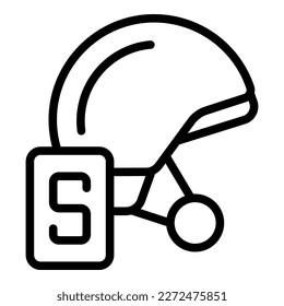 Football helmet icon outline vector. Goods shop. Interior sale