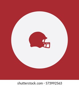 Football Helmet icon silhouette vector illustration

