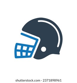 Football helmet icon Simple vector graphic