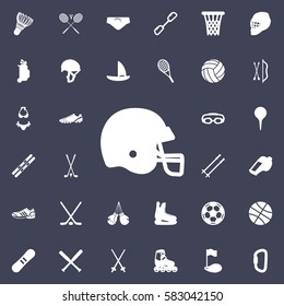 Football Helmet Icon. Sport Set Of Icons