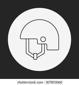 football helmet line icon