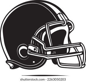 Football Helmet Logo Monochrome Sport Design
