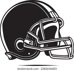 Football Helmet Logo Monochrome Sport Design