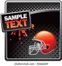 football helmet on classy modern style grunge template