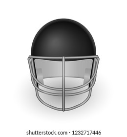 Football helmet on a white background. Vector illustration.