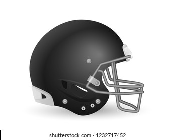 Football helmet on a white background. Vector illustration.