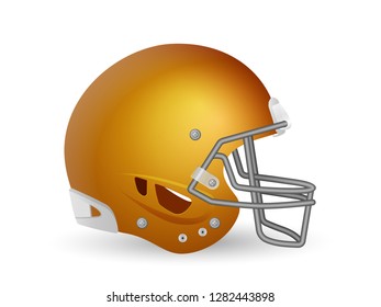 Football helmet on a white background. Vector illustration.