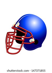 football helmet on a white background