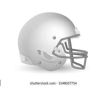 Football helmet on a white background. Vector illustration.