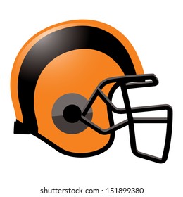 football helmet in orange color