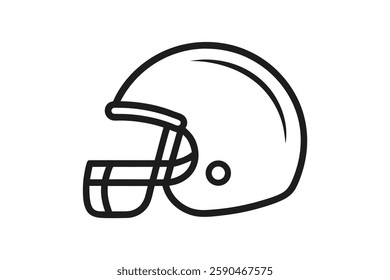 Football Helmet Outline Vector Design