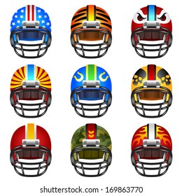 Football helmet set