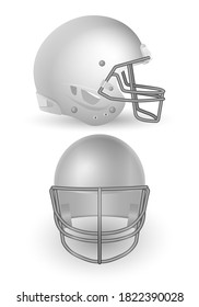 Football helmet set on a white background. Vector illustration.