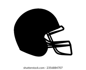 Football helmet silhouette vector art