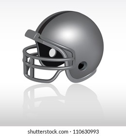 Football Helmet - Silver