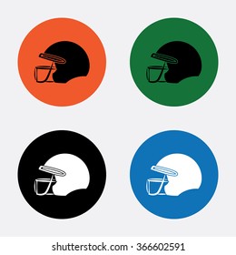 Football helmet sport icon