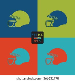 Football helmet sport icon