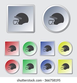 Football helmet sport icon