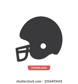 Football helmet vector icon 