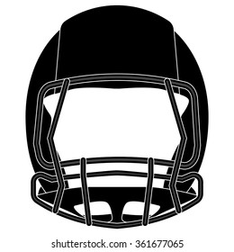 Football helmet vector. Icon isolated on white background.