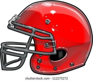 Football Helmet Vector Profile Graphic Graphic Image -Easily Changes Colors In Layers