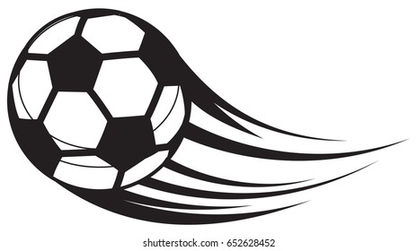 Soccer Football Ball Fast Motion Moving Stock Vector (Royalty Free ...