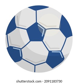 Football icon. Ball for sport game in cartoon style