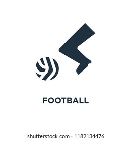 Football icon. Black filled vector illustration. Football symbol on white background. Can be used in web and mobile.