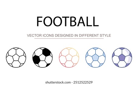 Football icon design with white background stock illustration