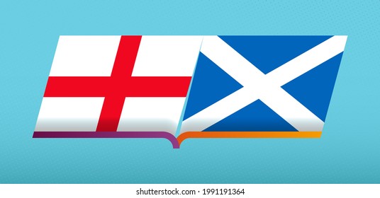 Football icon of England versus Scotland in Football Competition. Vector icon.