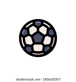 Football Icon Filled Outline Sport Illustration Logo Vector
